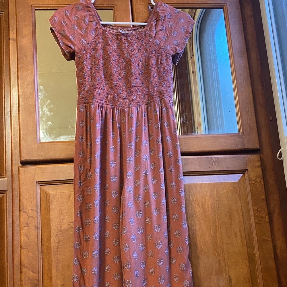 OshKosh B'gosh Terracotta Smocked Jumper 12/12A Academia School Fall